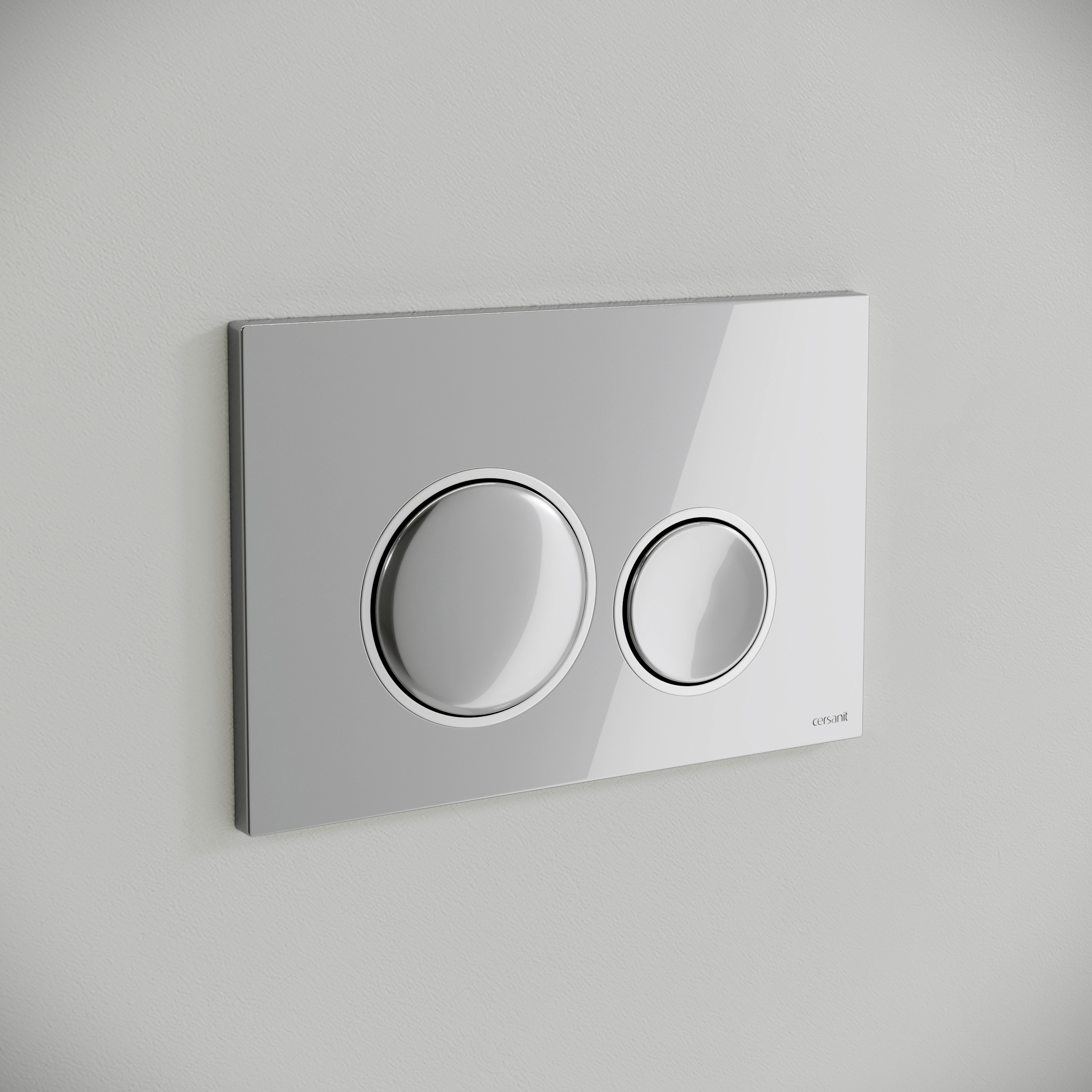 Cersanit Luna przycisk spłukujący do WC chrom błyszczący-chrom mat K97-0630