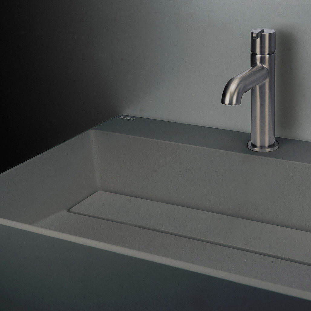 Deante Correo umywalka 60x40 cm prostokątna nablatowa antracyt CQR_TU6M