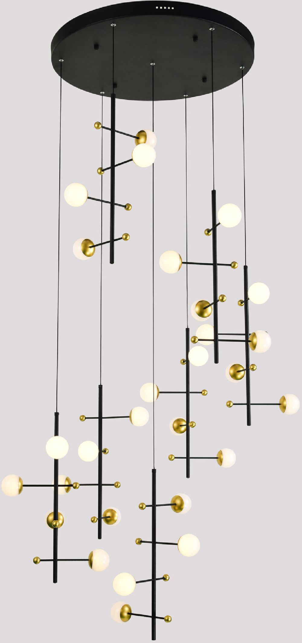 Italux Helmond lampa wisząca 1x89 W czarna PND-43883-28