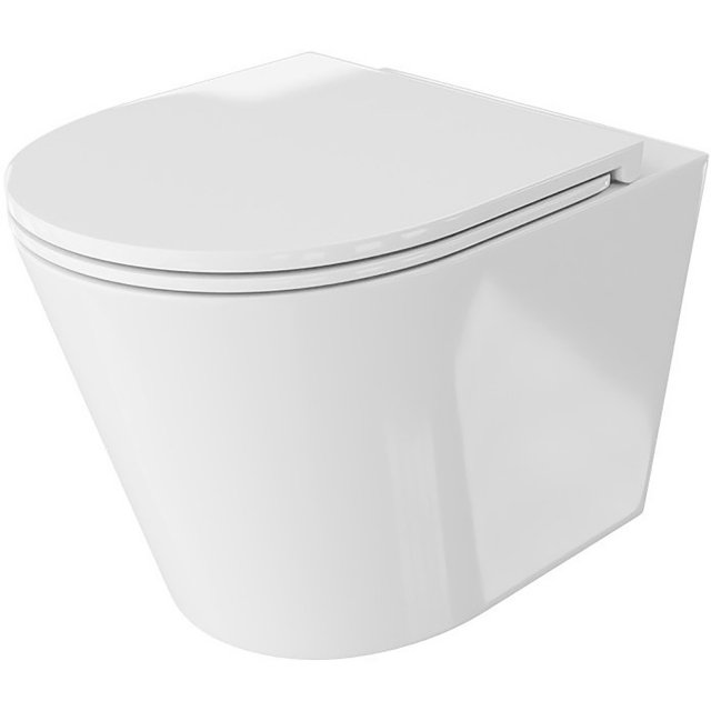 LAVITA Miska WC podwieszana GALVE 3.0 wirowa z deską duroplastową bia