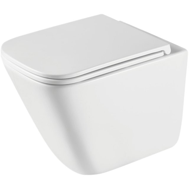 INVENA Miska WC podwieszana PATRAS bezkołnierzowa wirowa z deską woln