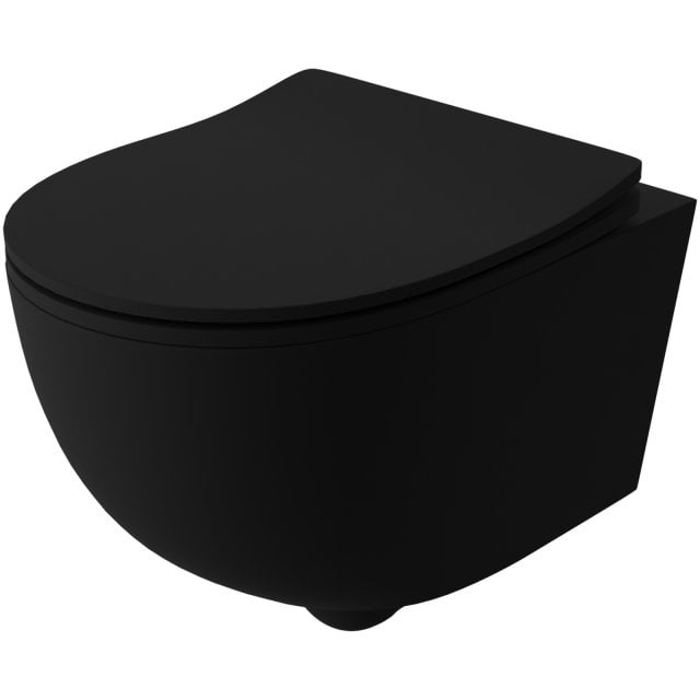 LAVITA Miska WC podwieszana BRAVA bezkołnierzowa z deską duroplastową