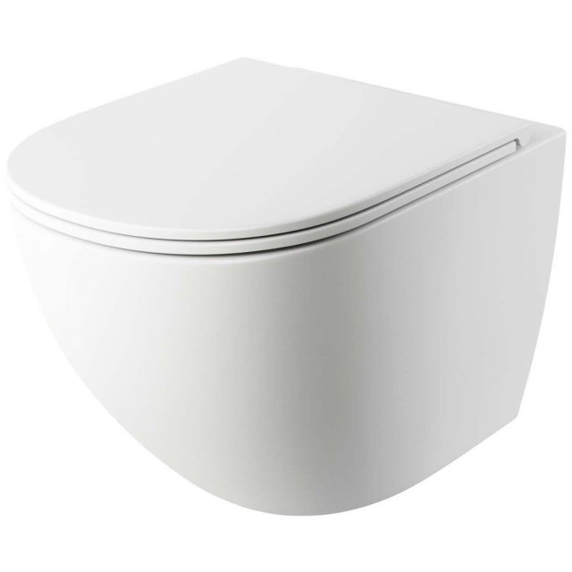 OMNIRES Miska WC wisząca OTTAWA, deska wolnoopadająca 49x3cm biały ma