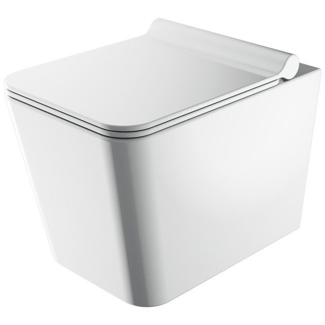 OMNIRES Miska WC podwieszana BOSTON bezkołnierzowa z deską wolnoopada
