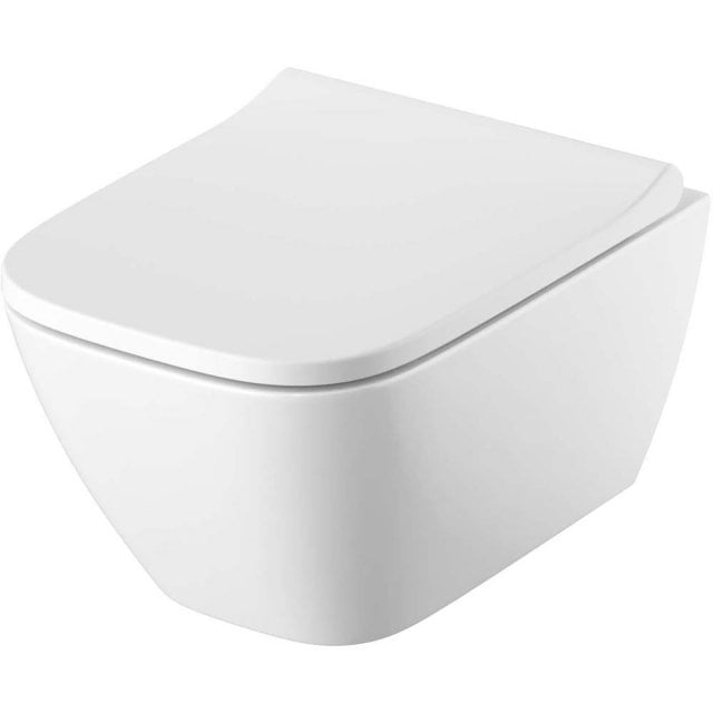 GEBERIT Miska WC podwieszana SMYLE SQUARE Rimfree krótka 35x49x33cm b