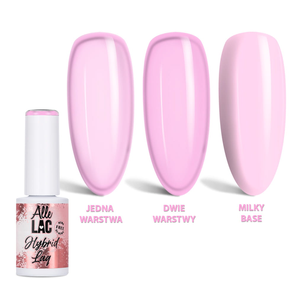Lakier hybrydowy LED/UV Gel Polish Pinks PI7 Misty Rose AlleLac HEMA/Di-HEMA Free 6g