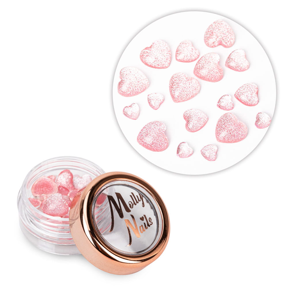Ozdoba do paznokci serca 3D Molly Nails Nr 3 40szt