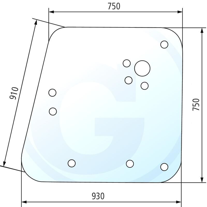 Szyba tylna Renault Ares RX 540 RZ 550 7700048325