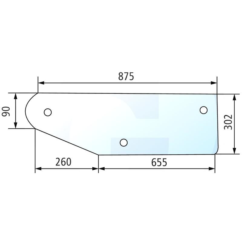 Szyba tylna dolna CASE 743XL 795XL 1535071C1