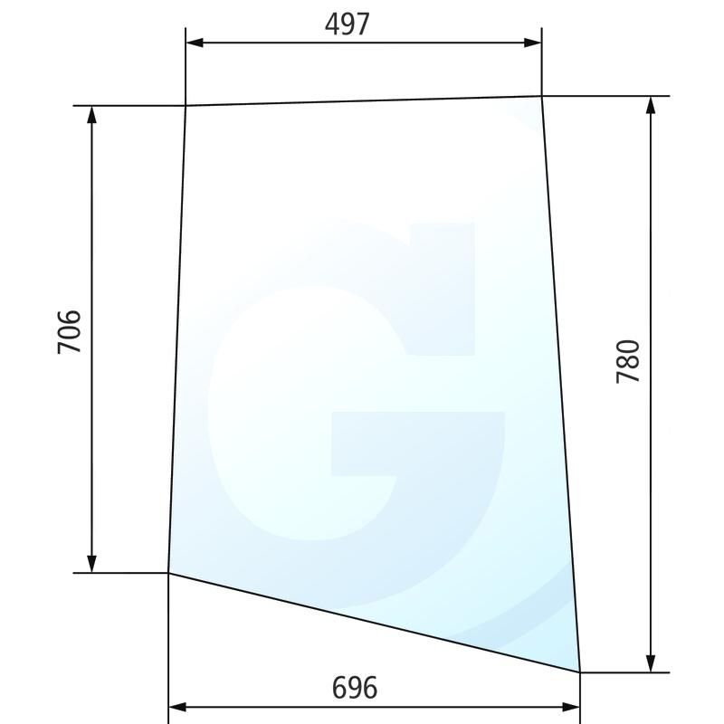 Szyba drzwi górna, prawa i lewa Same Taurus Centurion Panther 0.9200.212.0/10