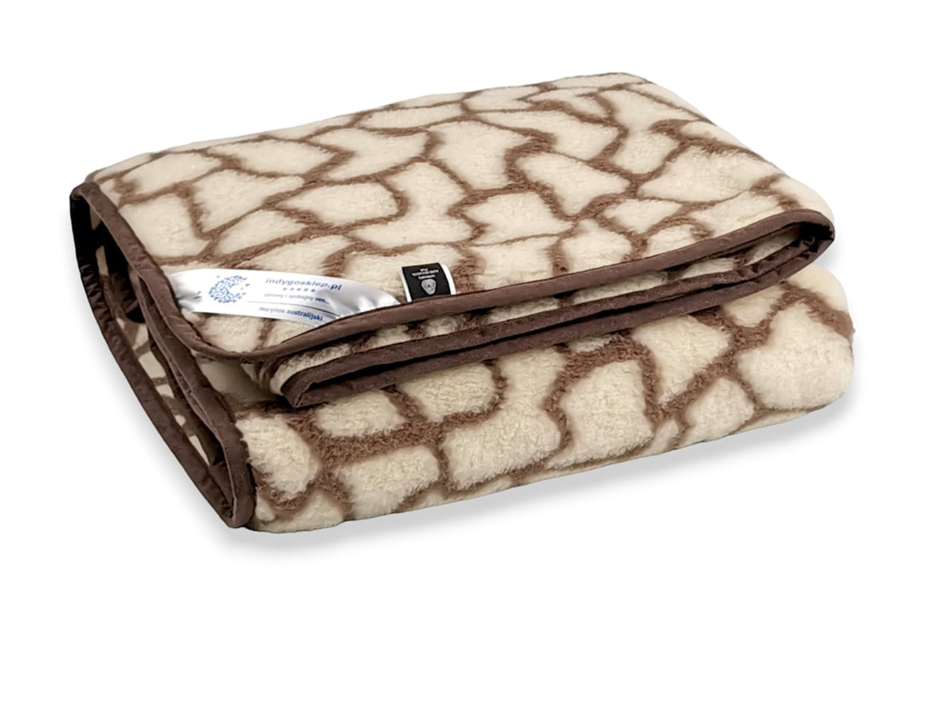 koc wełniany 200x240 merynos australijski wzór kamyczki