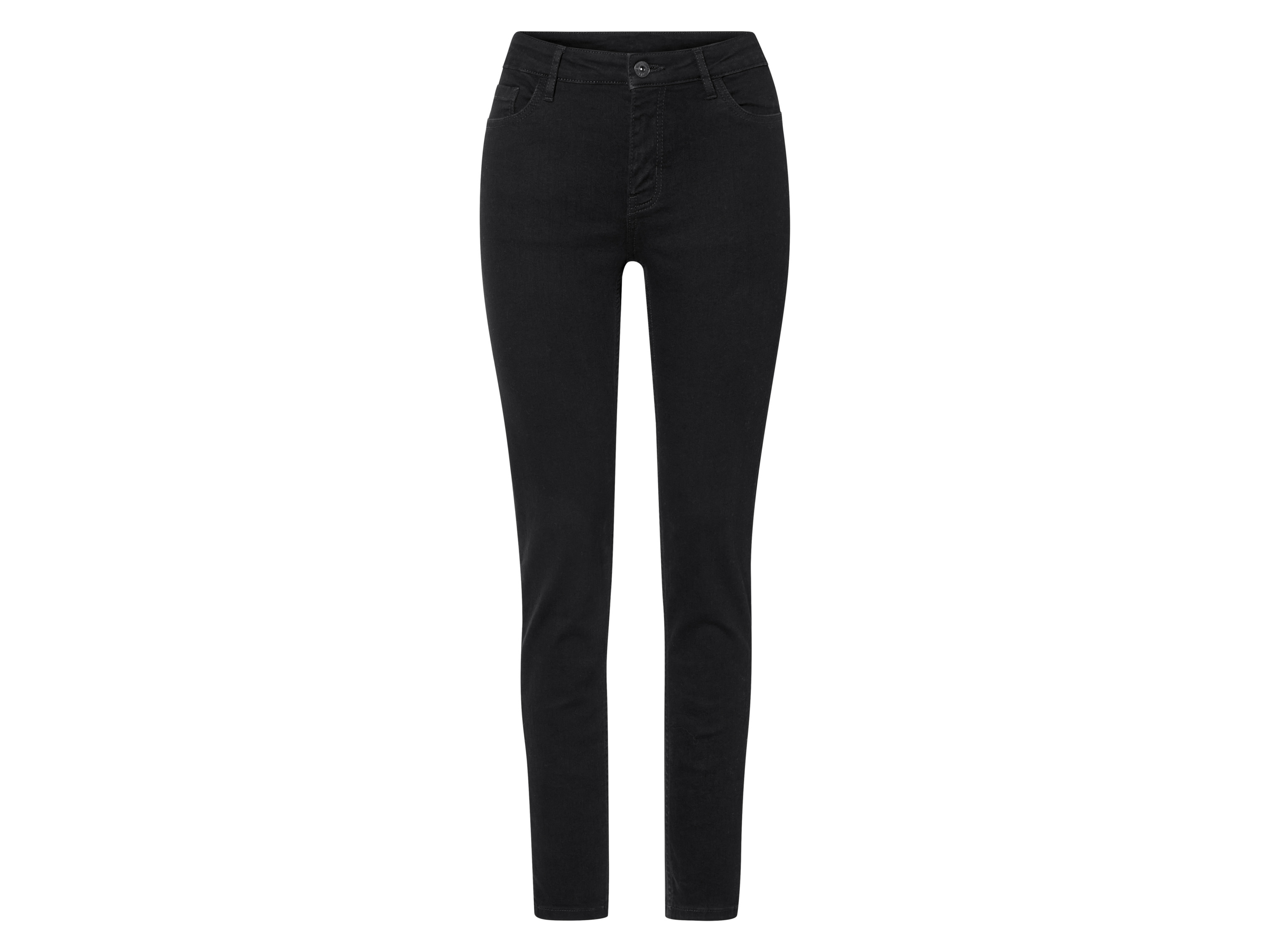 esmara Jeansy damskie super skinny fit, push-up Czarny, 42
