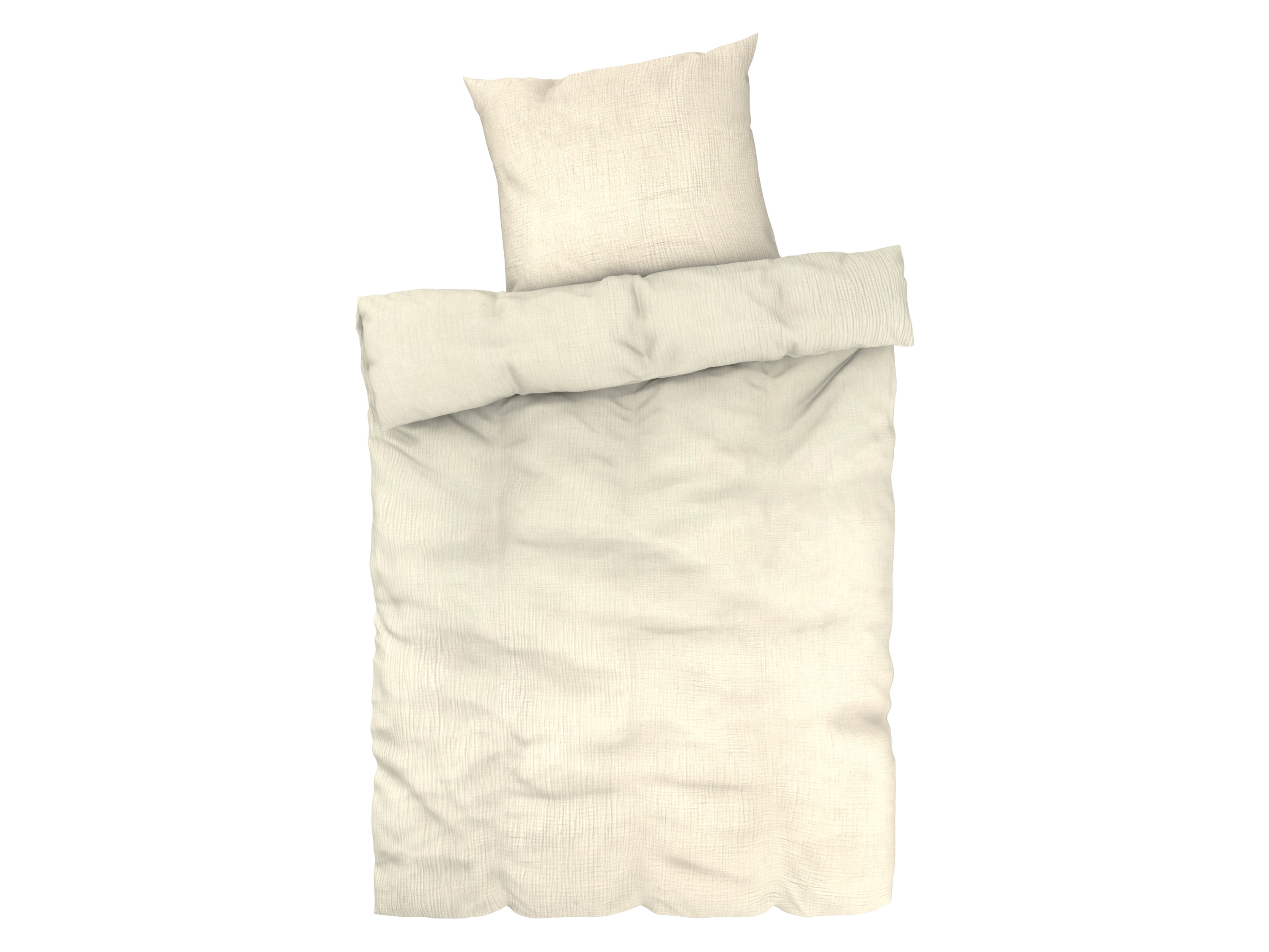 Livarno home Pościel z bawełnianego muślinu, 140 x 200 cm Beżowy