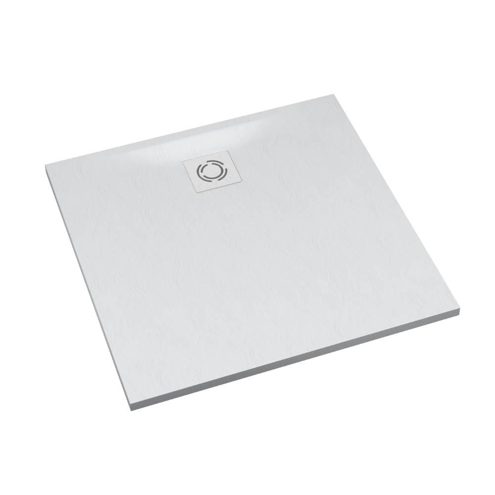 Darmowa Dostawa - Brodzik kwadratowy z maskownicą 90x90 cm biały Schedline Magnific White Stone 3SPM1K9090BSTM9BST