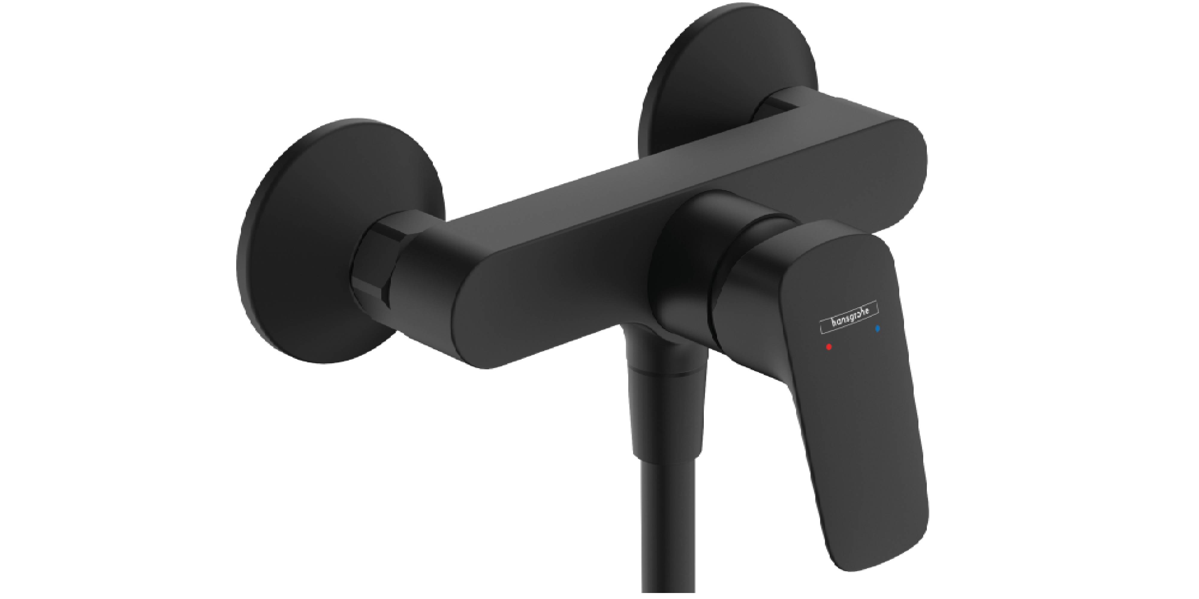 Darmowa Dostawa - Bateria prysznicowa ścienna czarna Hansgrohe Logis 71600670