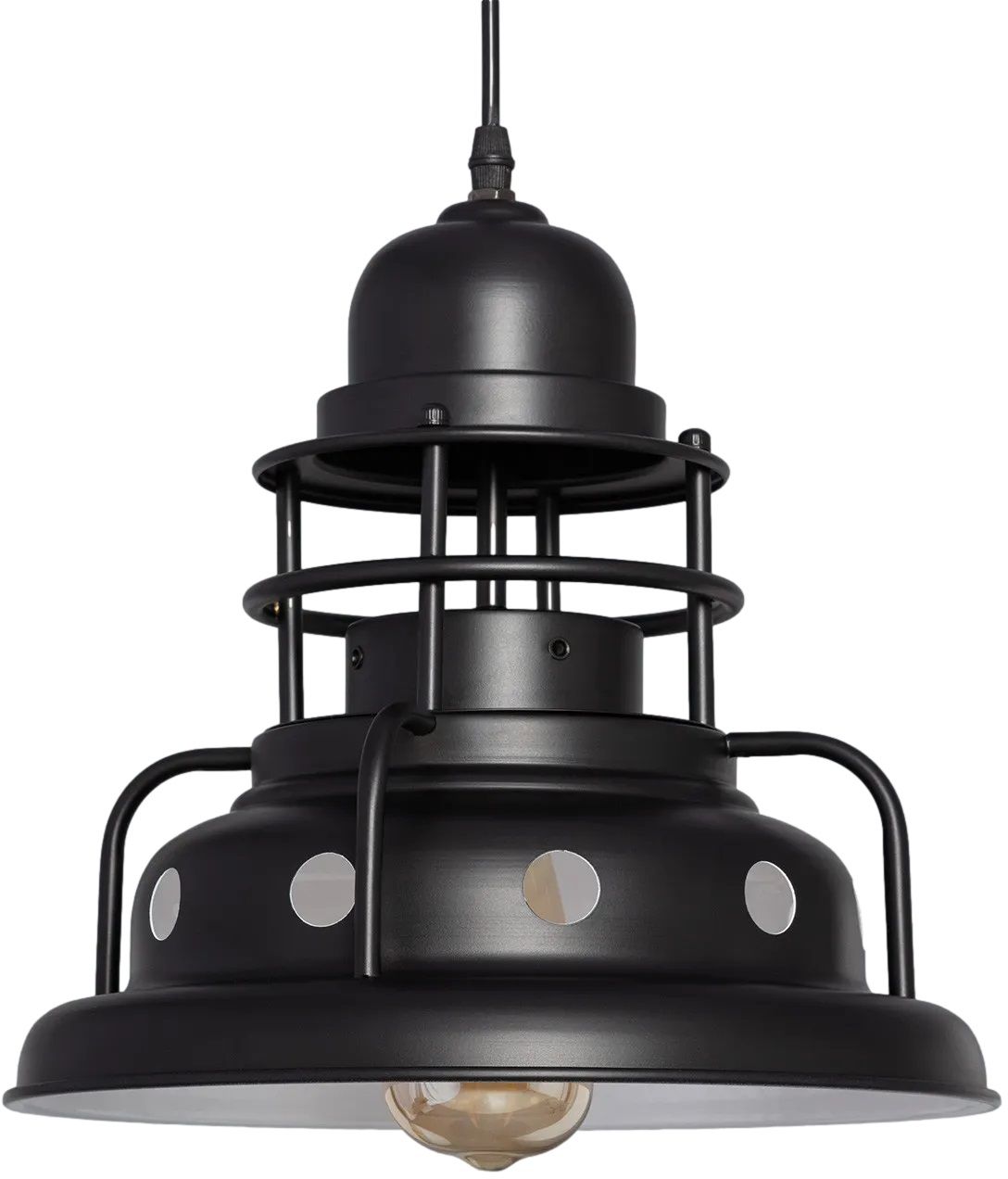 Darmowa Dostawa - Lampa wisząca 1x40 W czarna Abruzzo Retro ABRRRGE27