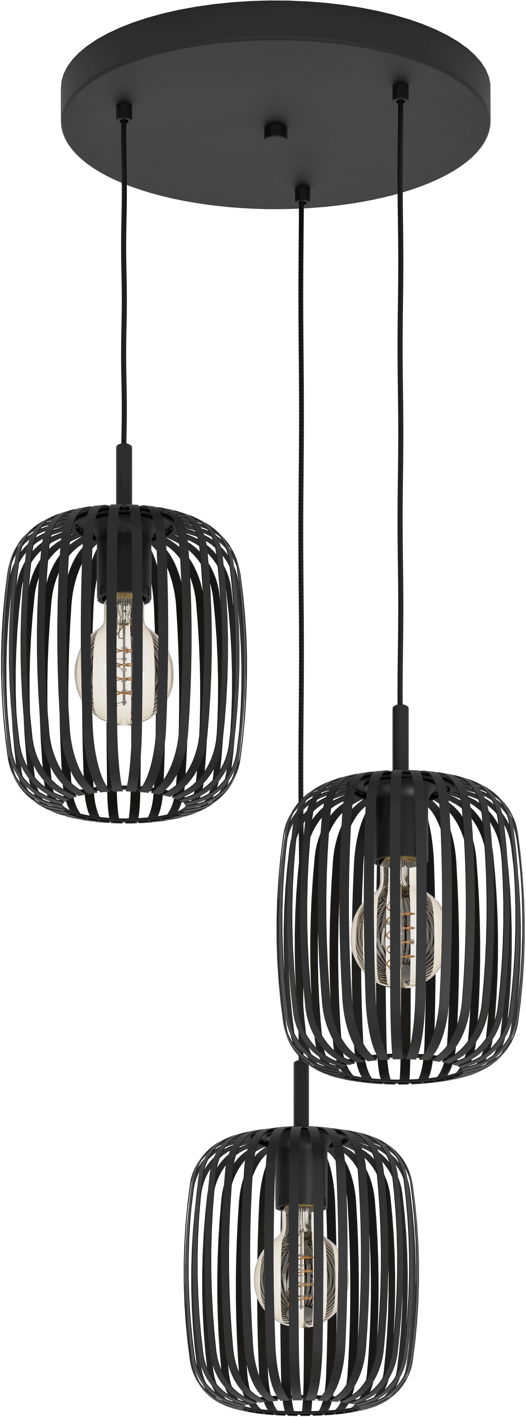 Darmowa Dostawa - Lampa wisząca 3x40 W czarna Eglo Romazzina 900686