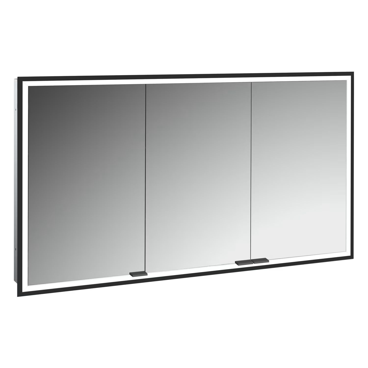 Darmowa Dostawa - Szafka 120x17x70 cm z lustrem czarna Kronenbach Cube 2.0 KB100228MB