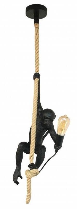 Darmowa Dostawa - Lampa wisząca 1x40 W czarna Abruzzo Monkey ABRKARC