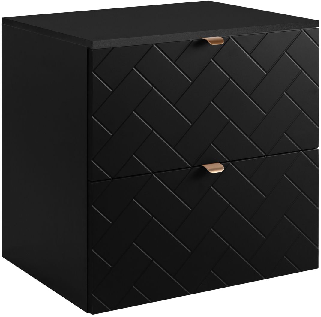 Darmowa Dostawa - Szafka z blatem 60.6x46x62.3 cm podumywalkowa wisząca czarna Rodan Trend abset10861