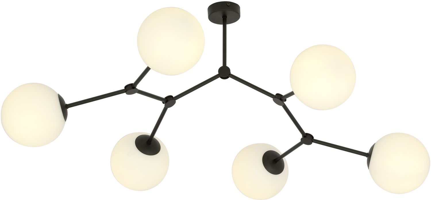 Darmowa Dostawa - Lampa podsufitowa 6x10 W czarna-opal Emibig Space 11336