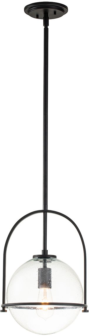 Darmowa Dostawa - Lampa wisząca 1x60 W czarna-przezroczysta Quintiesse Somerset QNSOMERSETPCBK