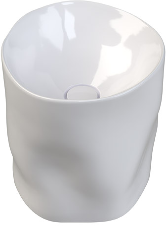 Darmowa Dostawa - Umywalka 46.5x46.5 cm okrągła wolnostojąca biała Sanindusa Magmma 147740004