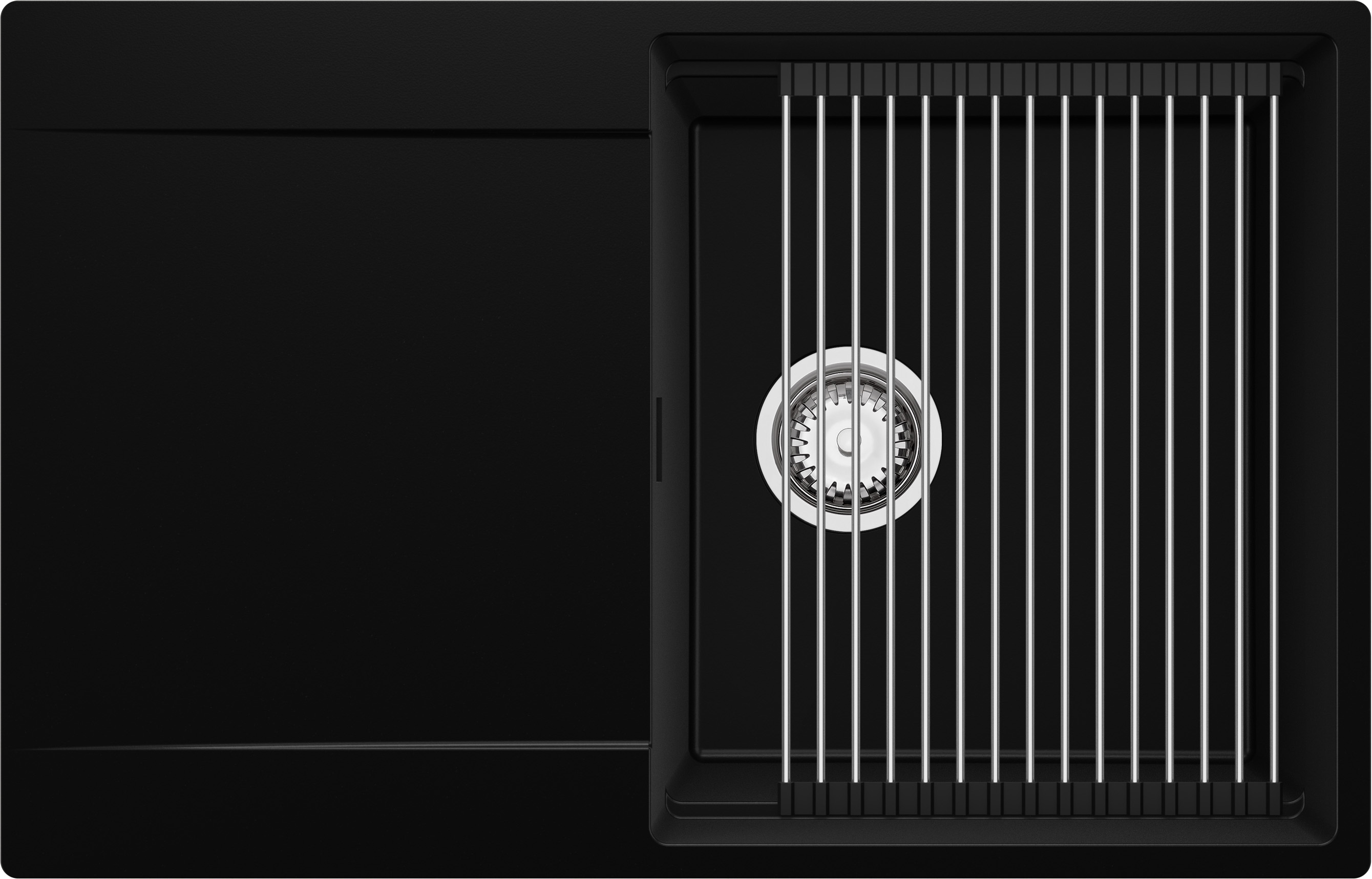 Darmowa Dostawa - Zlewozmywak granitowy 78x50 cm czarny Primagran San Francisco OOHFKC001