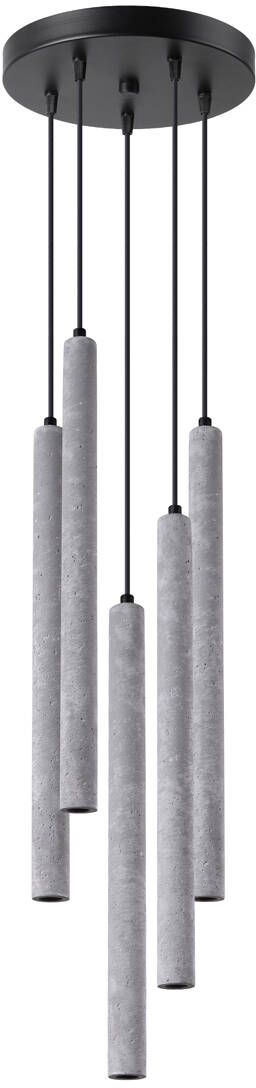 Darmowa Dostawa - Lampa wisząca 5x8 W czarna Sollux Lighting Pastelo SL1275