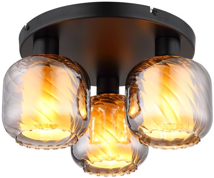 Darmowa Dostawa - Lampa podsufitowa 3x60 W czarna Globo Lighting Xia 157543D