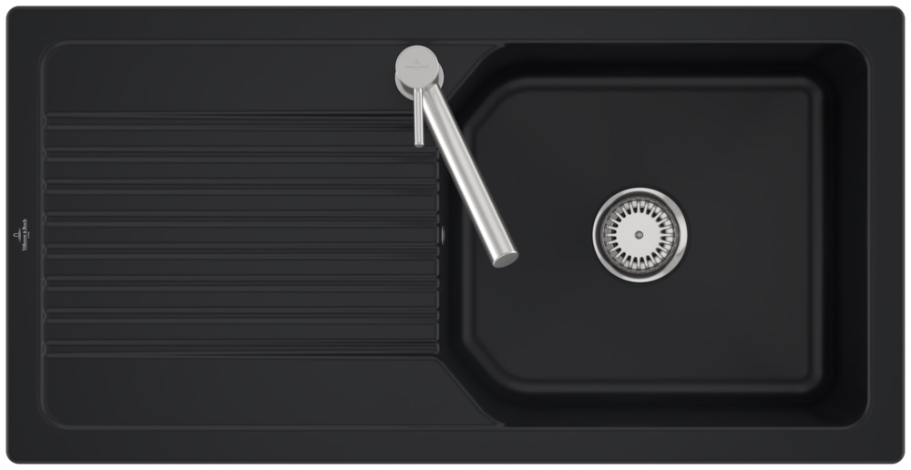 Darmowa Dostawa - Zlewozmywak ceramiczny 100x51 cm czarny Villeroy & Boch Linara 338601R7