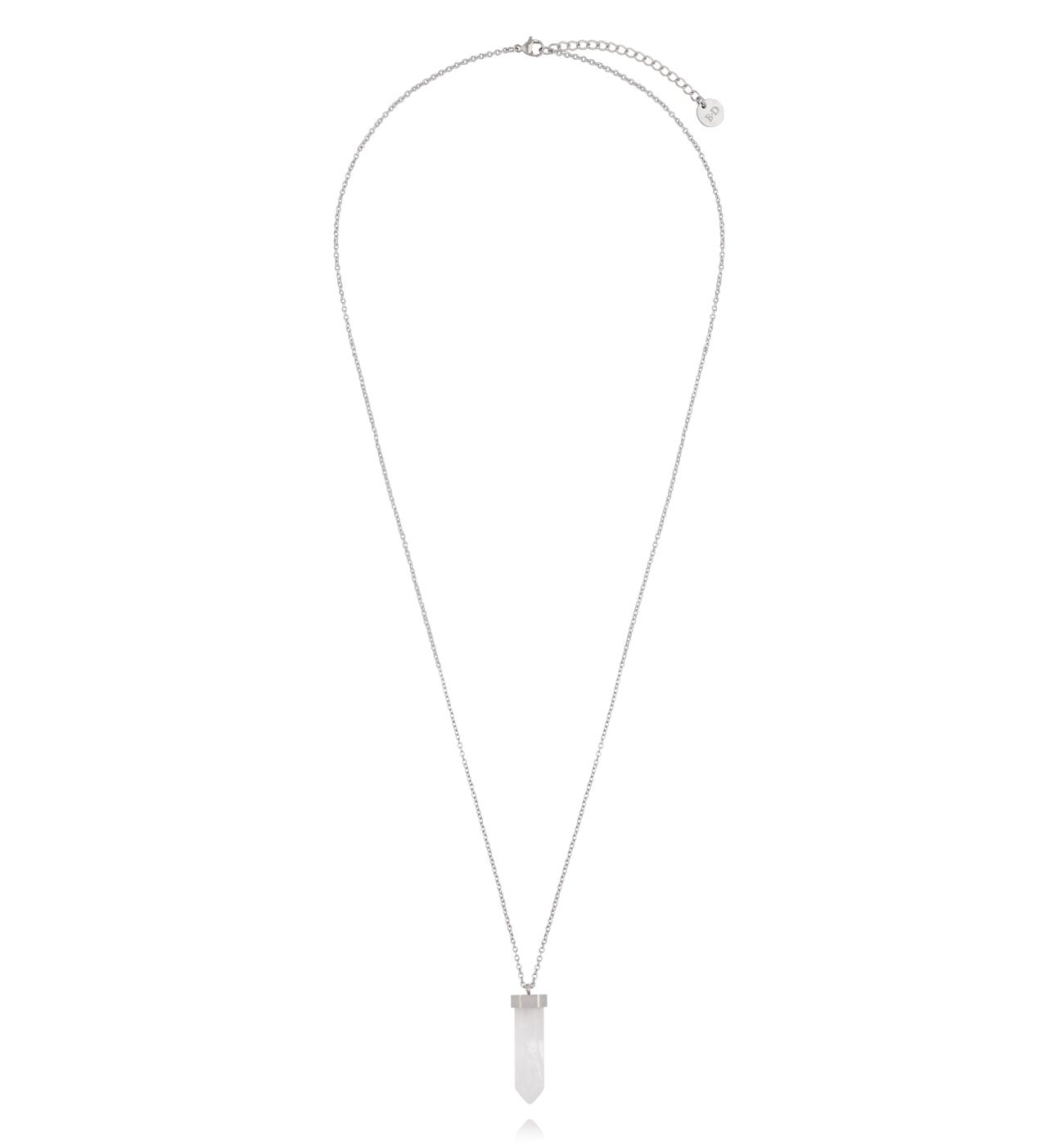 Naszyjnik z kwarcem na srebrnym łańcuszku NLB0374