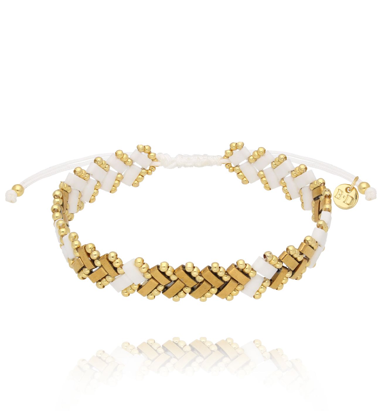 Bransoletka złoto biała BSC2241