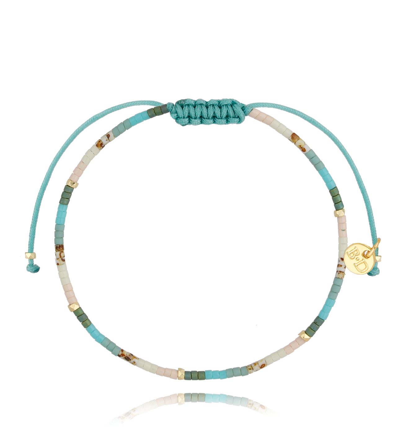 Bransoletka turkusowa z koralikami Miyuki San Francisco - By Dziubeka