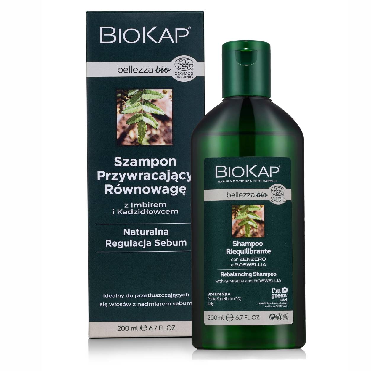 Biokap Bellezza BIO Szampon Przywracający Równowagę - 200ml