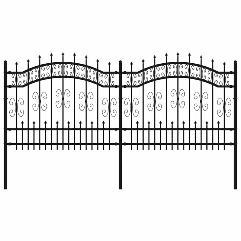 Panel ogrodzeniowy vidaxl 240 x 140 cm 151085 czarny 1 szt