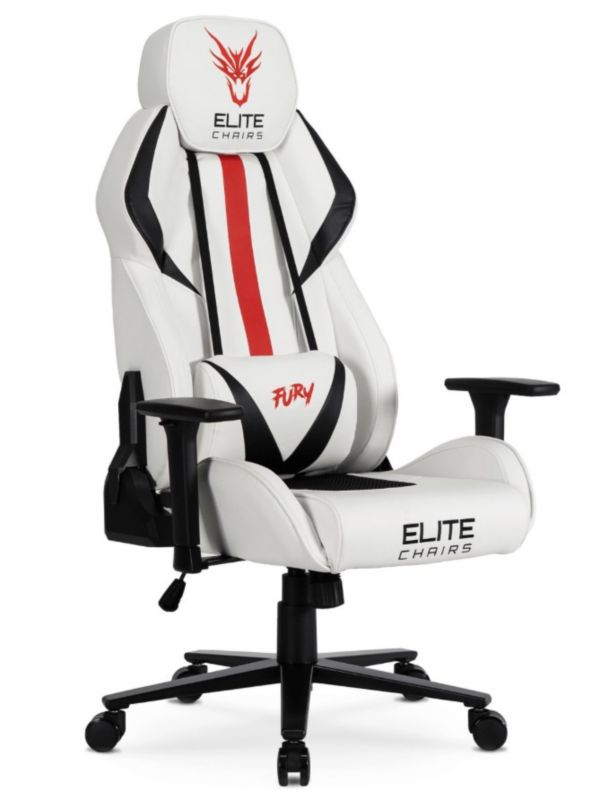 Fotel Mebel Elite Nexon Gamingowy Obrotowy Ergonomiczny Biurowy Krzesło Dragon Biały 1 szt
