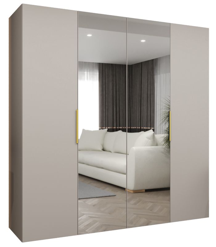 Szafa uchylna Abiks MARBELLA 2 200 wys 202 cm Kaszmir + Złoty 1 szt