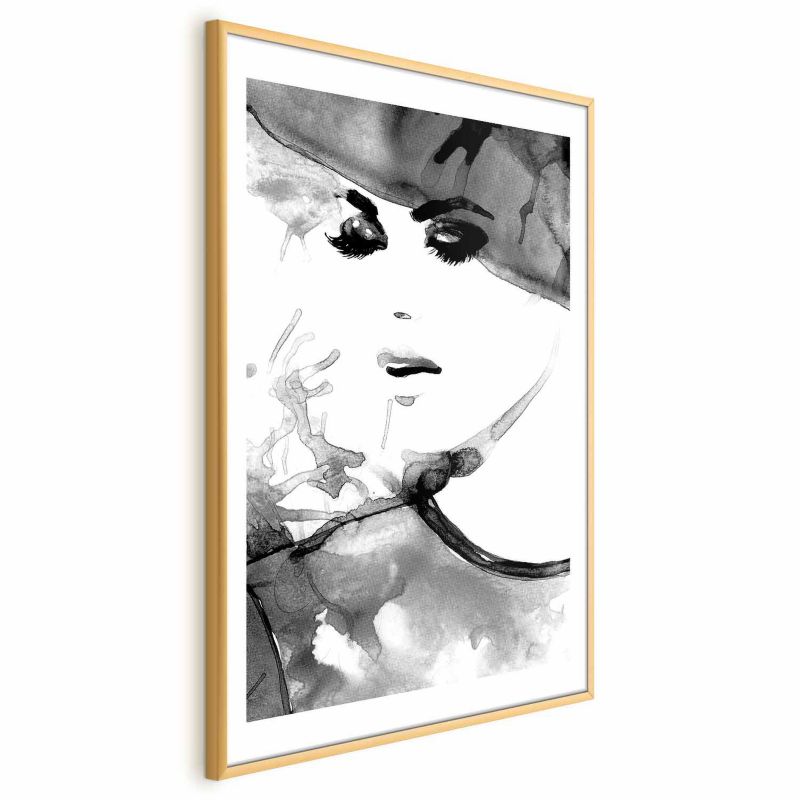 Plakat Artgeist Zakochana elegancja 29,7x42 cm z ramą złotą z marginesem 1 szt