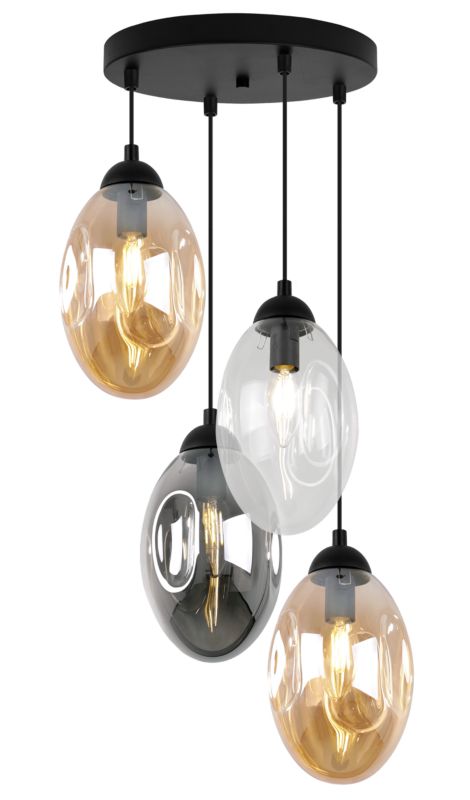 Lampa sufitowa wisząca Light Home LH Vigo 4x E14 60W okrągły multikolor 1szt.