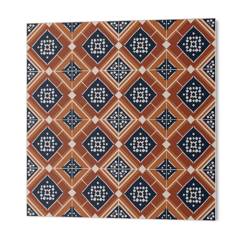 Paczka Kafelków Winylowych PCV ArtPrintCave 50x50 cm Geometria w brązach i bieli 4 szt.