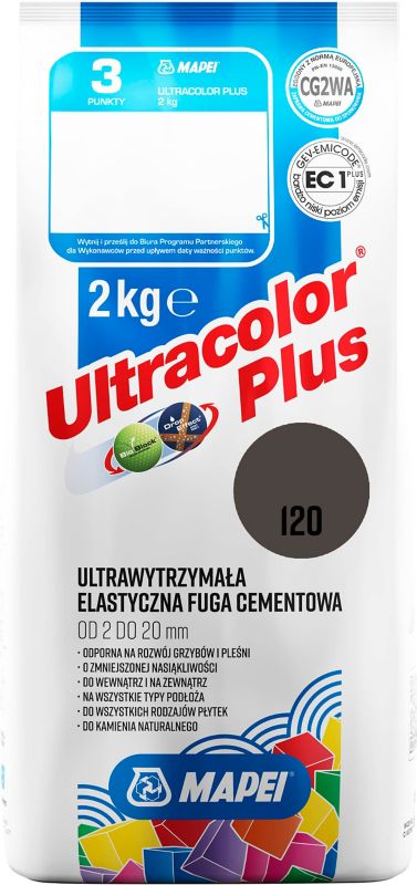 Fuga elastyczna Mapei Ultracolor Plus 120 czarna 2 kg