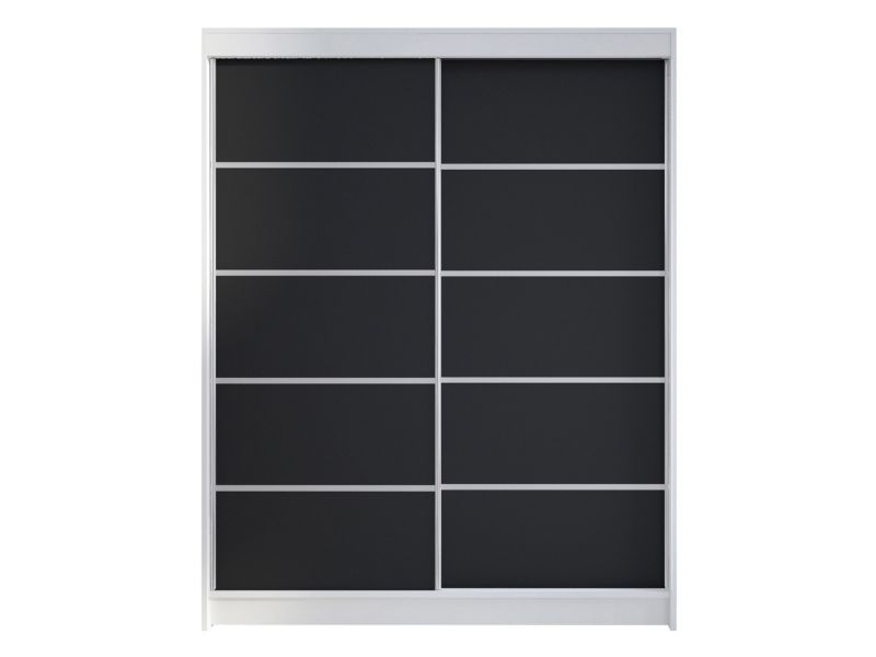 Szafa MIRJAN 24 z drzwiami przesuwnymi Camino IV biały/czarny 1 szt.