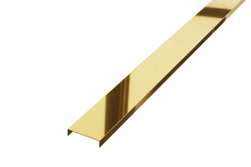 Profil metalowy rektyfikowany U Lambro złoty połysk 4cm x 270cm 1 szt.