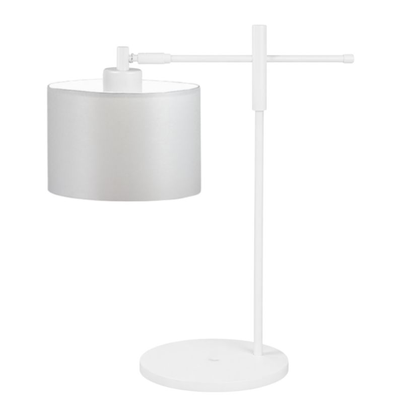 Lampka Nocna Volta Light Factory Miko Abażur Biały/Jasny szary 1xE27 1szt.