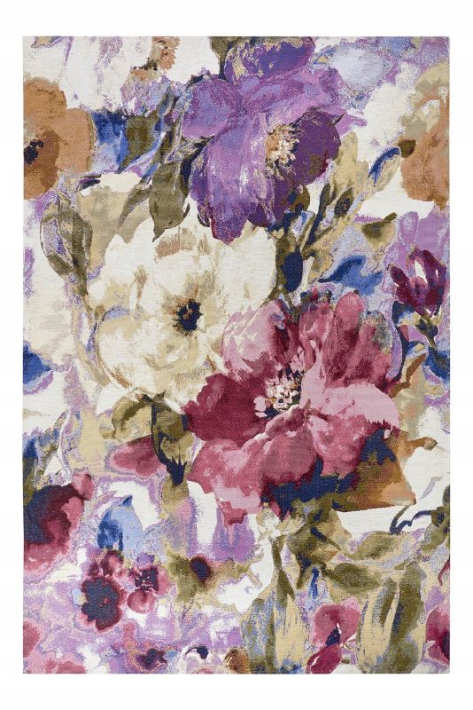 Dywan 120x180cm, płasko tkany, wzór w kwiaty z przędzy antyelektrostatycznej marki Hanse Home, 1 szt.