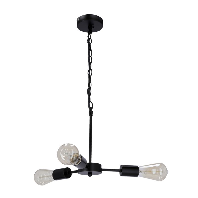 Lampa sufitowa trójramienna Candellux Sparta czarna 3xE27x60W IP20 wym:105x36x36cm - 1 szt.