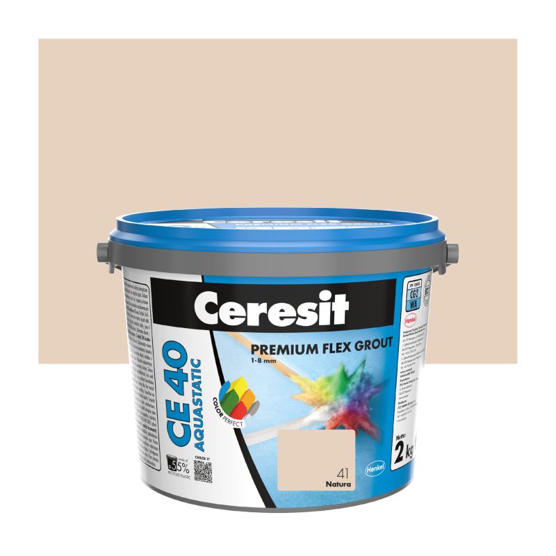 Fuga elastyczna Ceresit CE 40 Aquastatic beżowa 2 kg