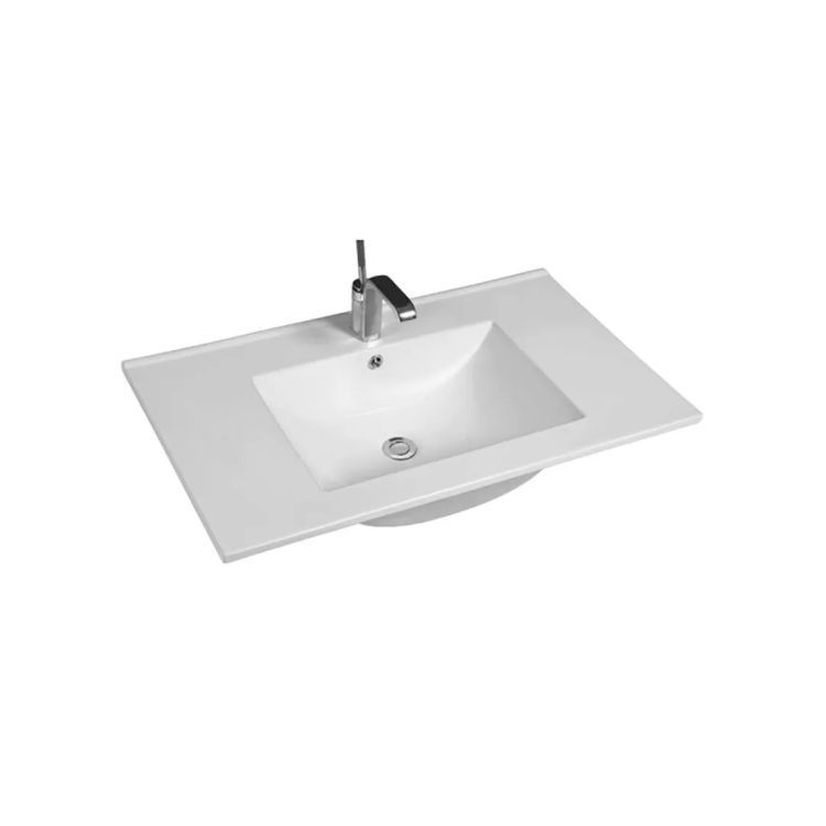 Umywalka wpuszczana KROFAM LAU80 80 cm biała ceramiczna 1 szt.