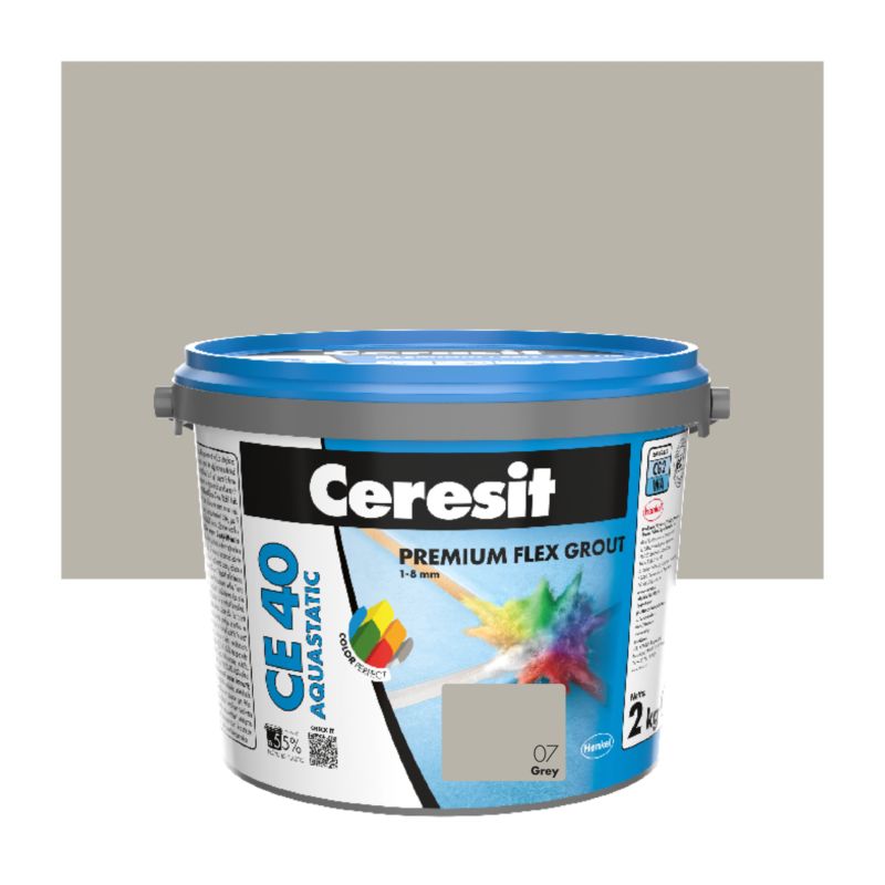 Fuga elastyczna Ceresit CE 40 Aquastatic szara 2 kg